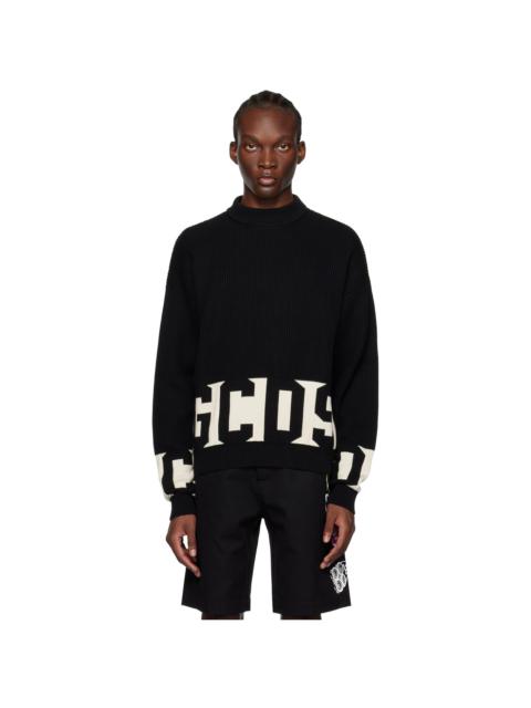 GCDS Black & White Jacquard Sweatshirt