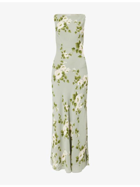 Reformation Prescott Floral-Print Georgette Maxi Dress