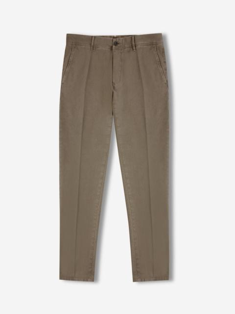 SLOWEAR Slim-fit cotton twill trousers