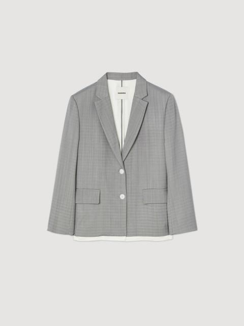 Sandro SATIN-EFFECT SUIT JACKET