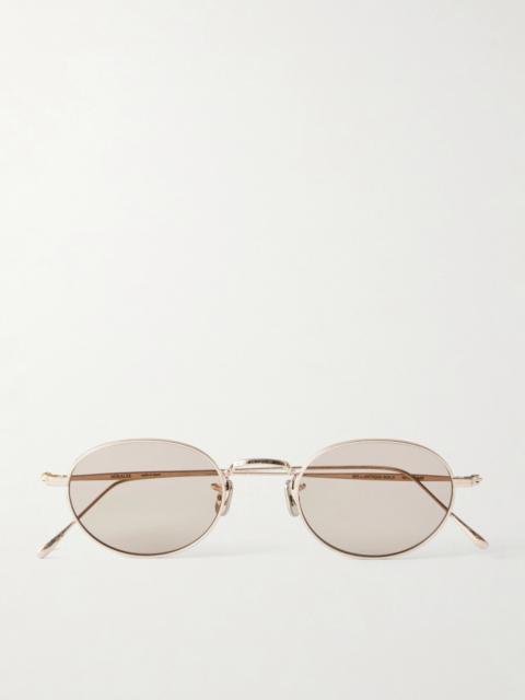 AURALEE Eyevan Round-Frame Titanium Sunglasses