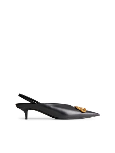 BALENCIAGA Square Knife 40mm leather pumps