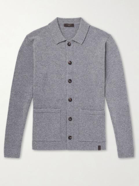 SLOWEAR Zanone Bouclé Wool-Blend Cardigan Gray