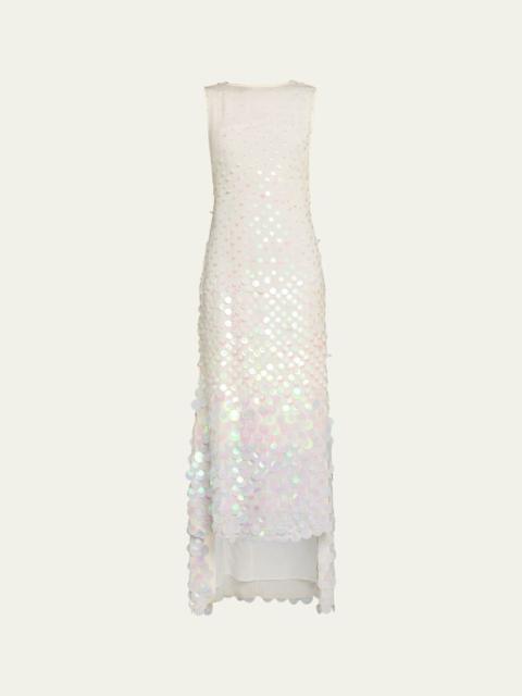 CHRISTOPHER JOHN ROGERS Embellished Silk High-Low Dress