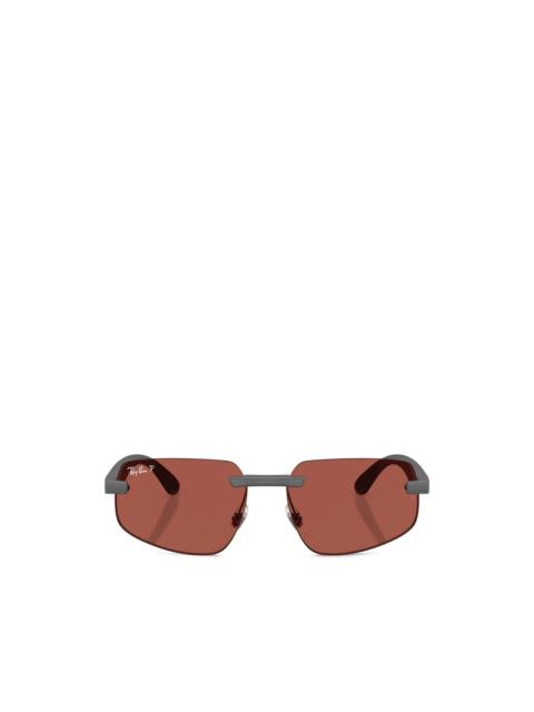 Ray-Ban geometric-frame rimless sunglasses
