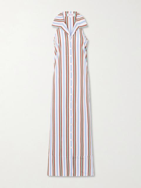 ROSIE ASSOULIN Take It Or Sleeveless Poplin Midi Dress
