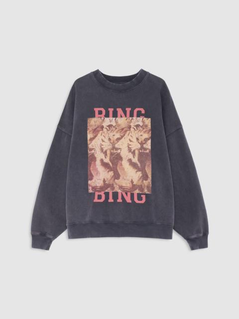 ANINE BING Miles Sweatshirt Tiger Bing - Washed Black