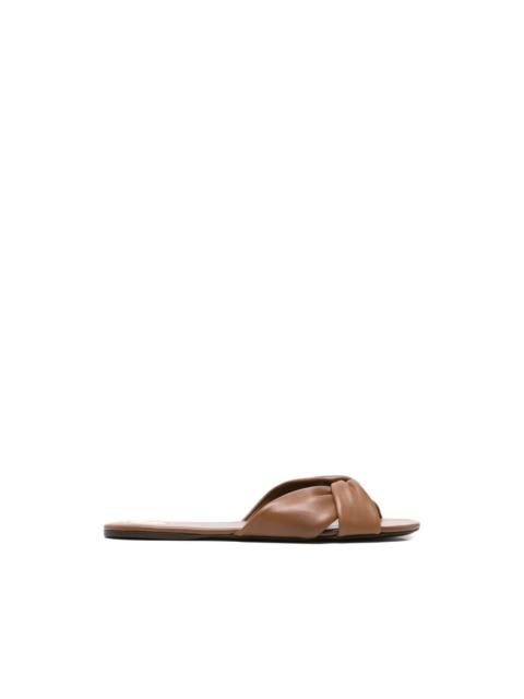SAINT LAURENT knotted leather sandals