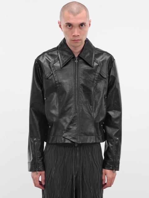Kiko Kostadinov Black Kraner Leather Zip Jacket