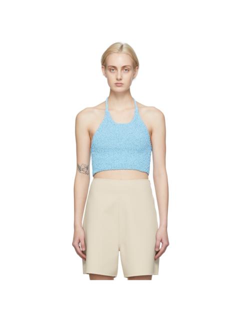 ARCH THE Blue Halter Neck Tank Top