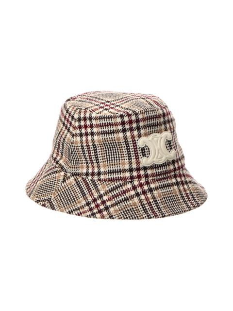 CELINE CELINE Triomphe Bob Princes Of Wales Wool-Blend Hat
