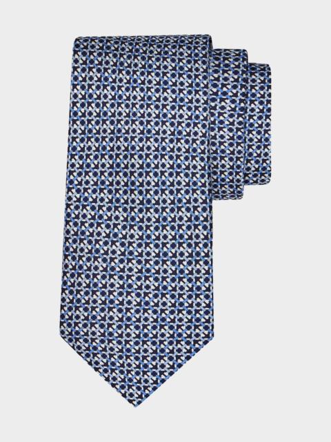 FERRAGAMO Anteo Gancio Woven Silk Tie