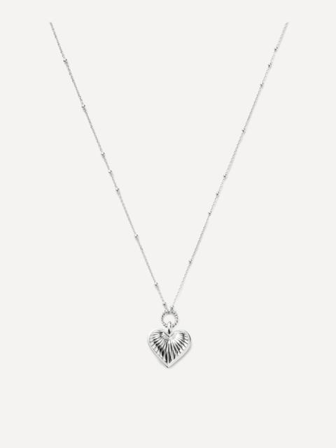 MISSOMA Silver-Plated Vermeil Silver Ridge Heart Pendant Necklace
