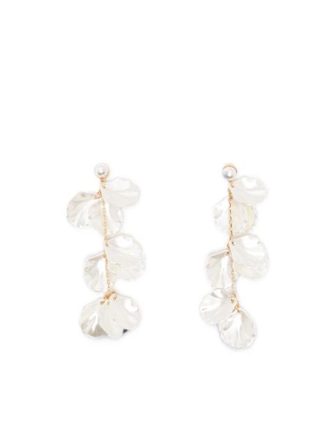 self-portrait petal-detail drop earrings
