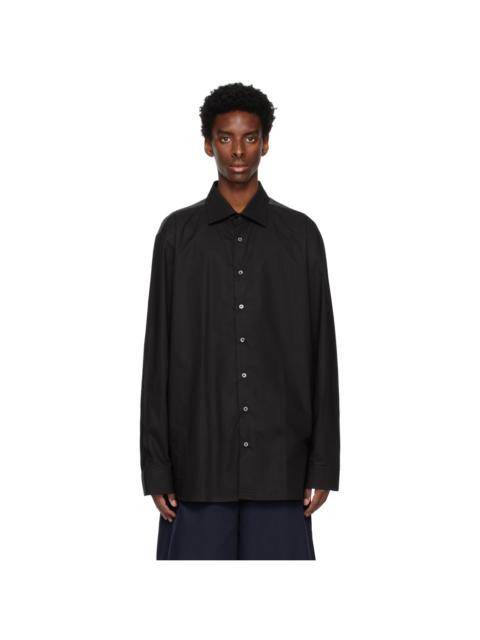 Raf Simons Black Mesh Panel Shirt
