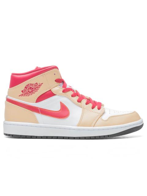 Jordan AIR JORDAN 1 MID - WHITE ONYX/LIGHT CURRY/WHITE