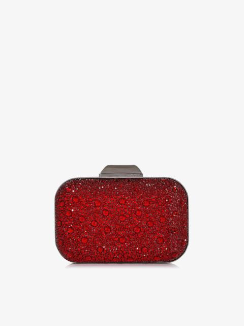 JIMMY CHOO Cloud
Red Crystal Covered Clutch Bag