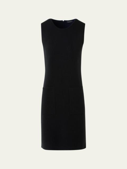 AKRIS Cashmere Double-Face Knit Sleeveless Dress