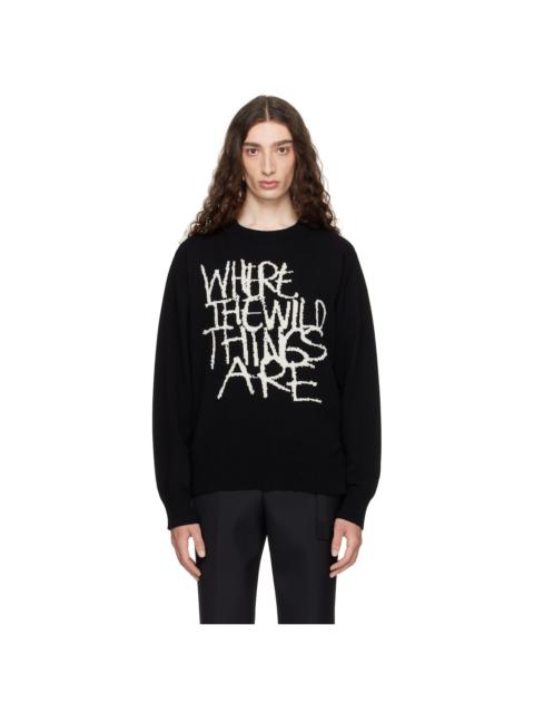 sacai Black 'Where The Wild Things Are' Wool Sweater