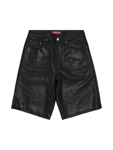 Supreme Supreme Baggy Leather Short 'Black'
