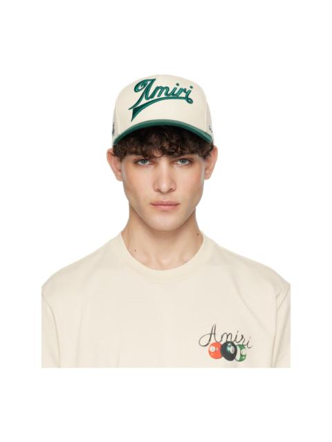 AMIRI Off-White & Green 'Amiri' Two Tone Canvas Cap