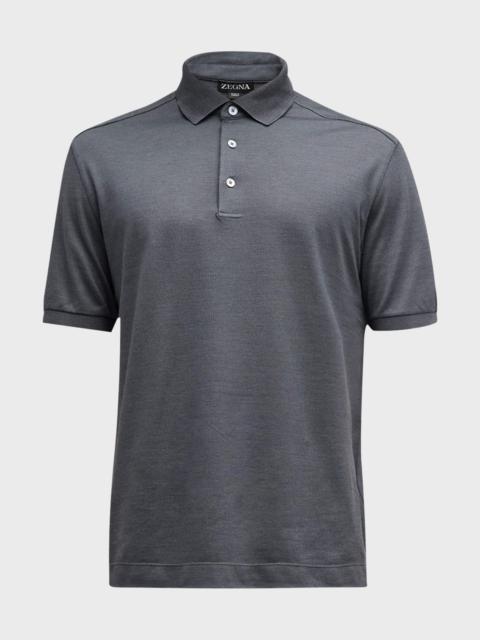 Men's Cotton-Silk Polo Shirt