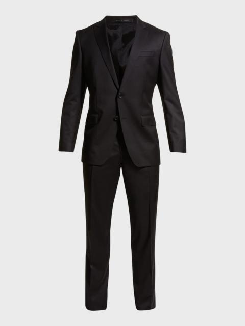 BOSS Men's Stretch-Wool Basic Two-Piece Slim Fit Suit, Black