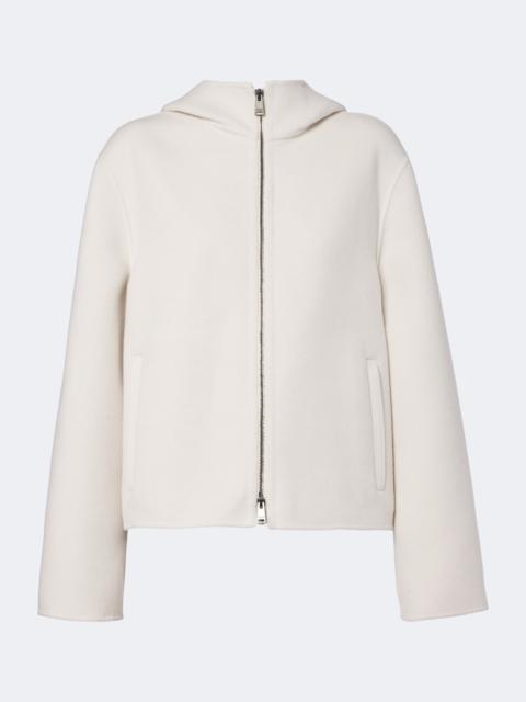 FENDI Hooded wool and silk jacket