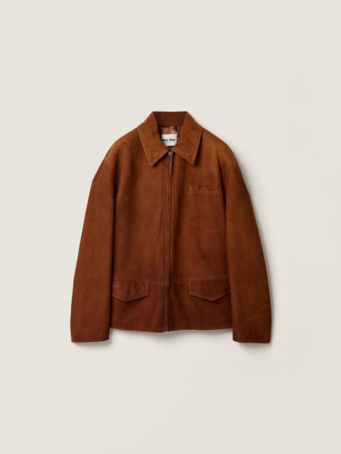 Miu Miu Waxed suede jacket