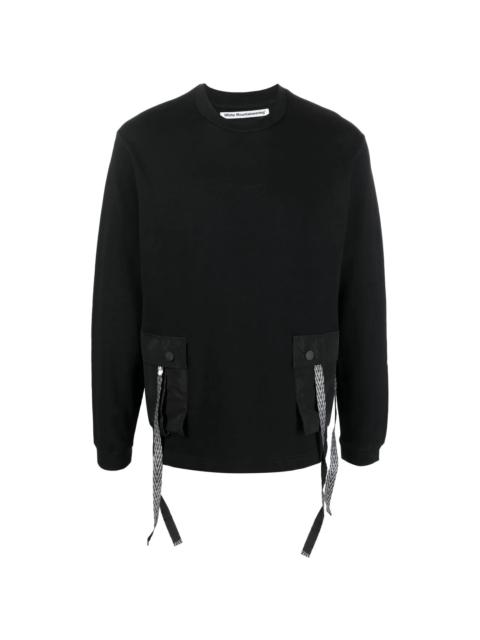 flap-pocket detail sweatshirt