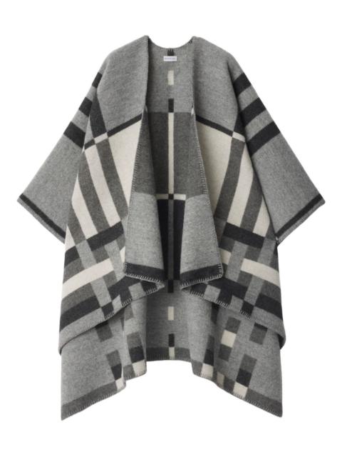 Burberry colour-block checked cape
