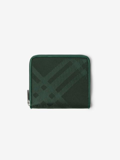Burberry Check Medium Zip Wallet
