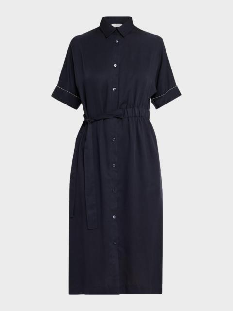 PESERICO Chain-Trim Midi Shirtdress
