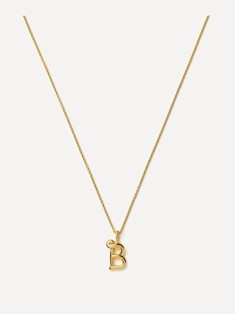 MISSOMA 18ct Gold-Plated Vermeil Silver Curly Molten Mini B Initial Pendant Necklace