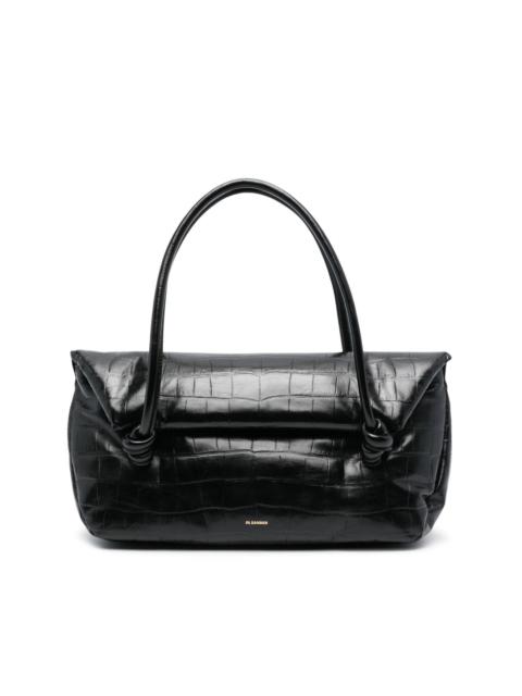 Jil Sander medium crocodile-effect shoulder bag