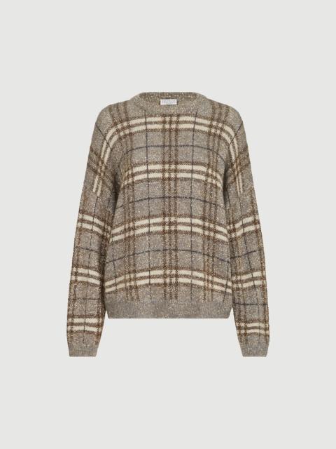 Brunello Cucinelli Dazzling mohair prince of wales sweater