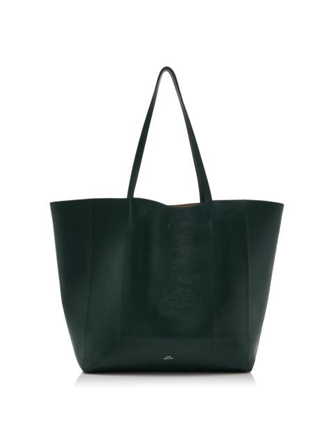 TOTEME Roam Leather Tote Bag dark green