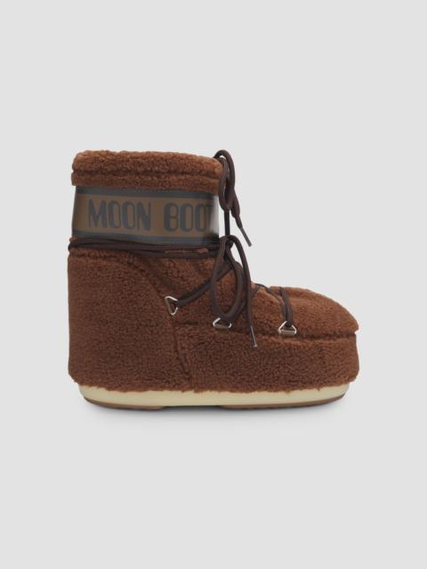 MOON BOOT Men's Icon Low Fleece Boots - Brown