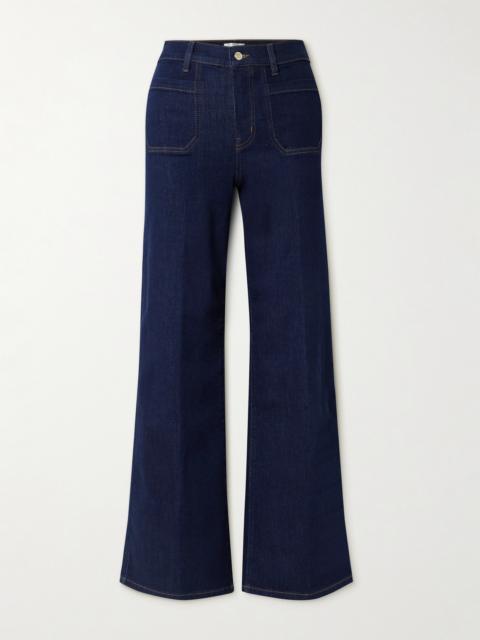 FRAME Le Slim Palazzo Modernist Pocket High-rise Wide-leg Jeans
