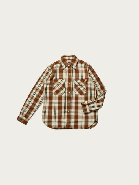 Warehouse & Co. 3104 Flannel Shirt Pattern C - Green/Off White