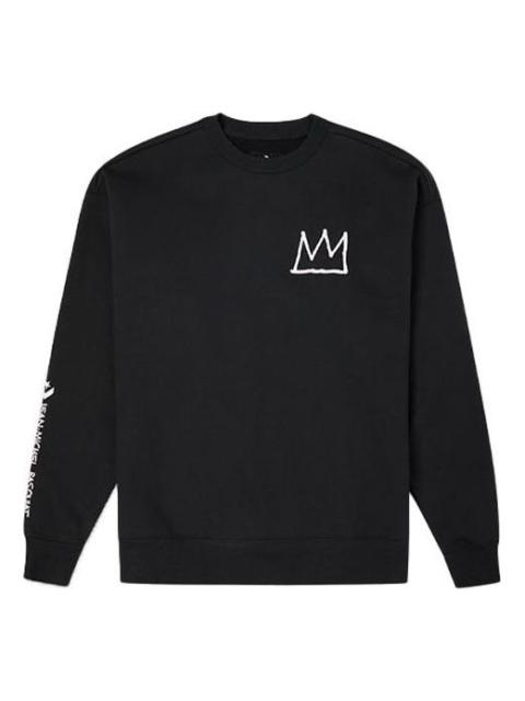 Converse Converse x Basquiat Co-Branded Letter Printing Round Neck Hedging Black 10023072-A01