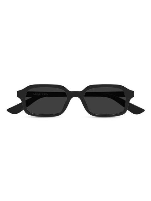 Alexander McQueen Men's Spike 51MM Rectangle Sunglasses - Black