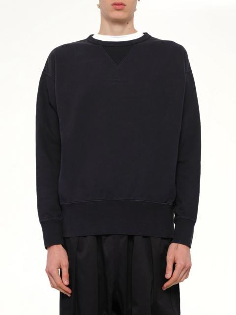 Maison Margiela Cotton Fleece Sweatshirt in Washed Black
