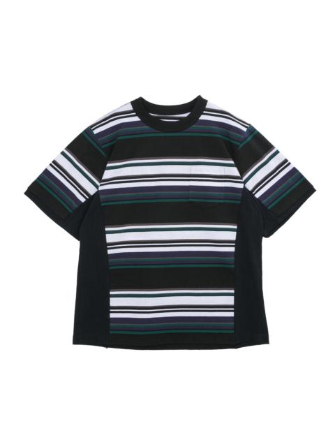 sacai Stripe Cotton Jersey T-Shirt