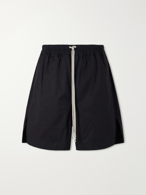 Rick Owens Boxer Straight-Leg Cotton-Blend Canvas Drawstring Shorts