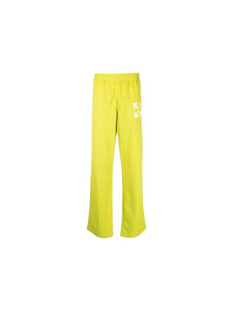 Off-White OFF-WHITE Arrows-Motif Slim Fit Track Sweatpants Lime Green