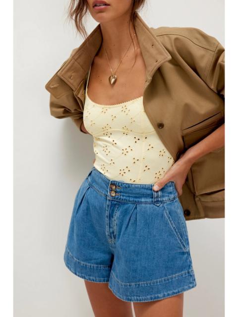 FREE PEOPLE We The Free Marina Denim Trouser Shorts
