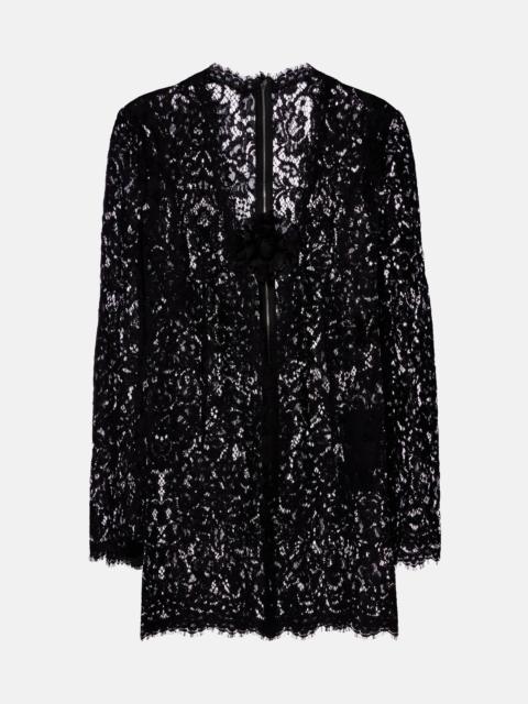 Dolce & Gabbana Embroidered scalloped minidress