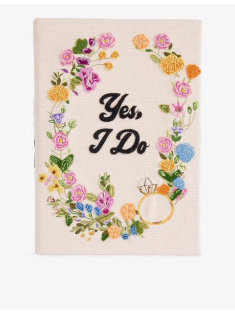 Olympia Le-Tan I Do Embroidered Book Clutch Bag