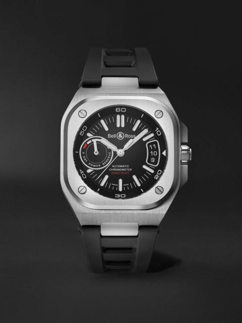 Bell & Ross BR-X5 Automatic Chronometer 41mm Steel and Rubber Watch, Ref. No. BRX5R-BL-ST/SRB